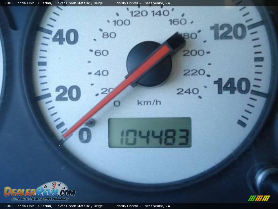 2002 Honda Civic LX Sedan Clover Green Metallic / Beige Photo #16