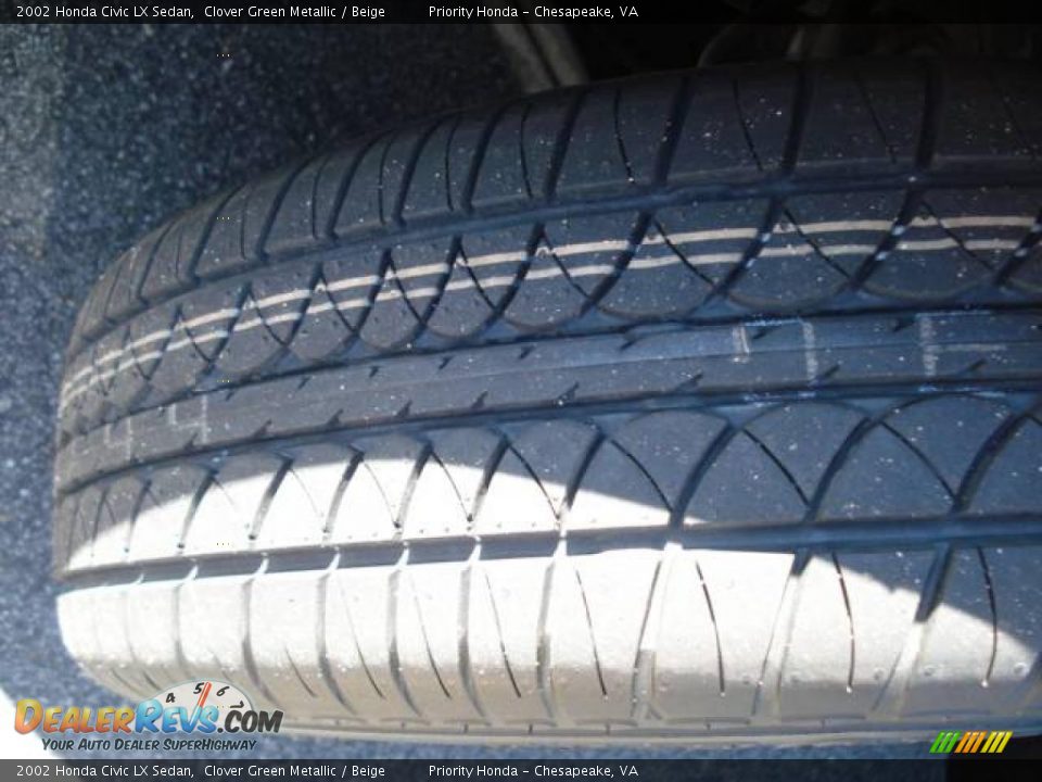 2002 Honda Civic LX Sedan Clover Green Metallic / Beige Photo #19