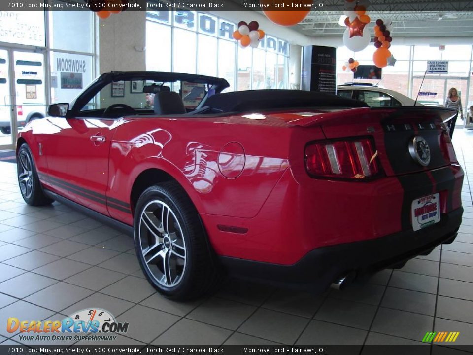 2010 Ford Mustang Shelby GT500 Convertible Torch Red / Charcoal Black Photo #3