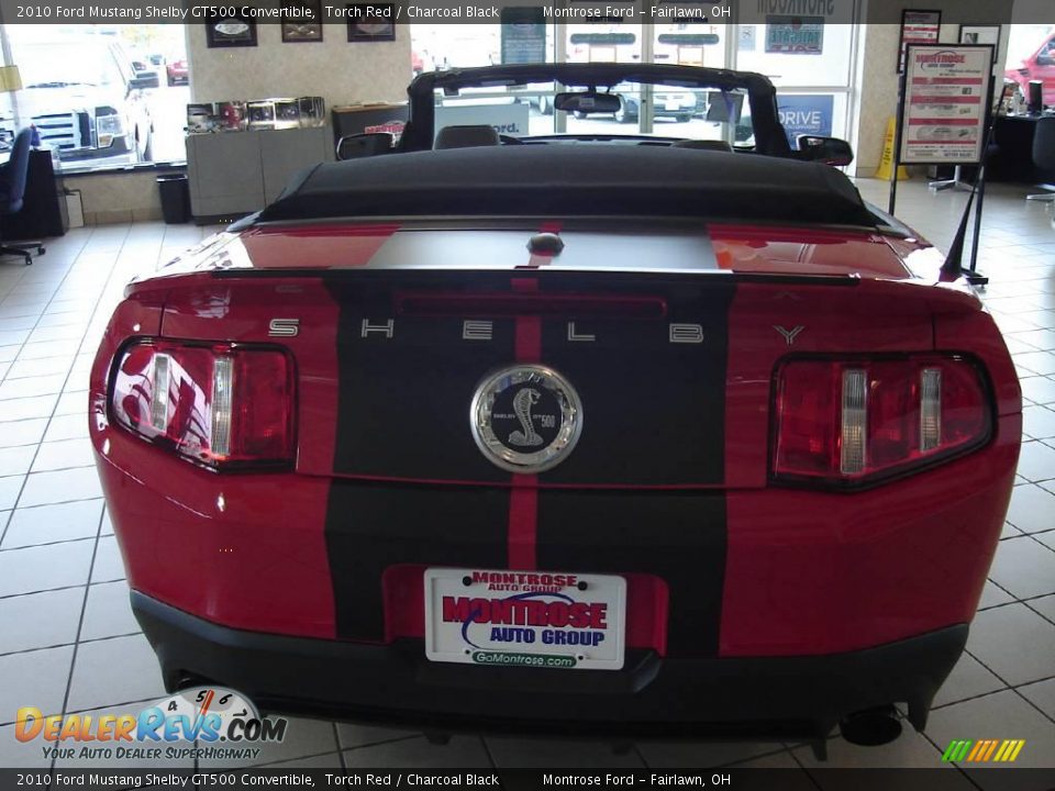 2010 Ford Mustang Shelby GT500 Convertible Torch Red / Charcoal Black Photo #4