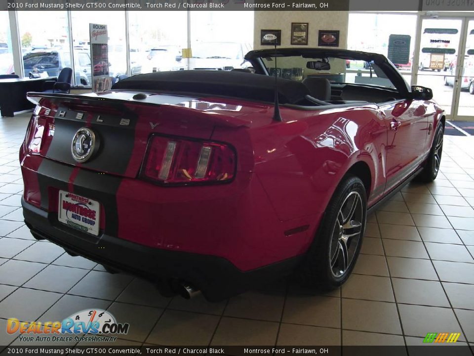 2010 Ford Mustang Shelby GT500 Convertible Torch Red / Charcoal Black Photo #5
