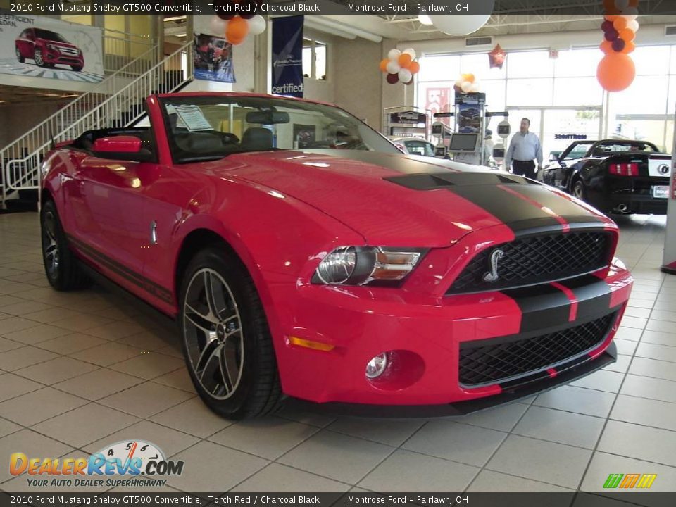 2010 Ford Mustang Shelby GT500 Convertible Torch Red / Charcoal Black Photo #7
