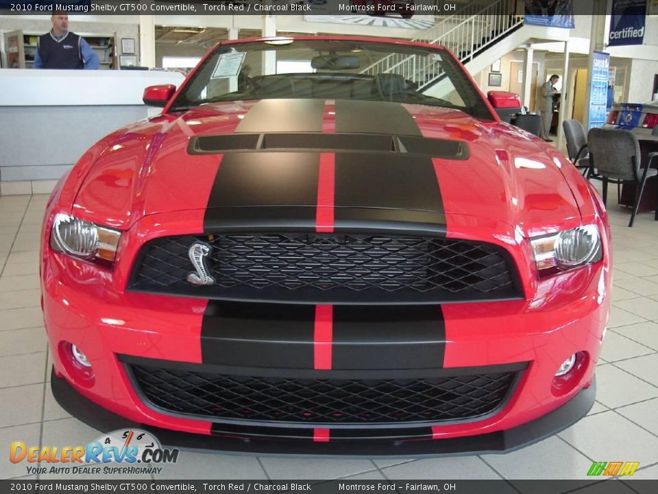 2010 Ford Mustang Shelby GT500 Convertible Torch Red / Charcoal Black Photo #8
