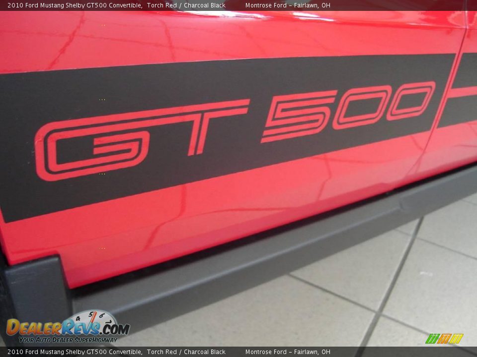 2010 Ford Mustang Shelby GT500 Convertible Torch Red / Charcoal Black Photo #12