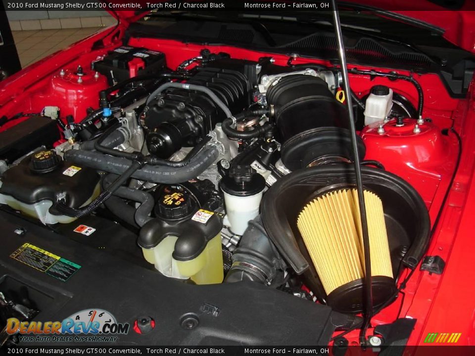 2010 Ford Mustang Shelby GT500 Convertible Torch Red / Charcoal Black Photo #25