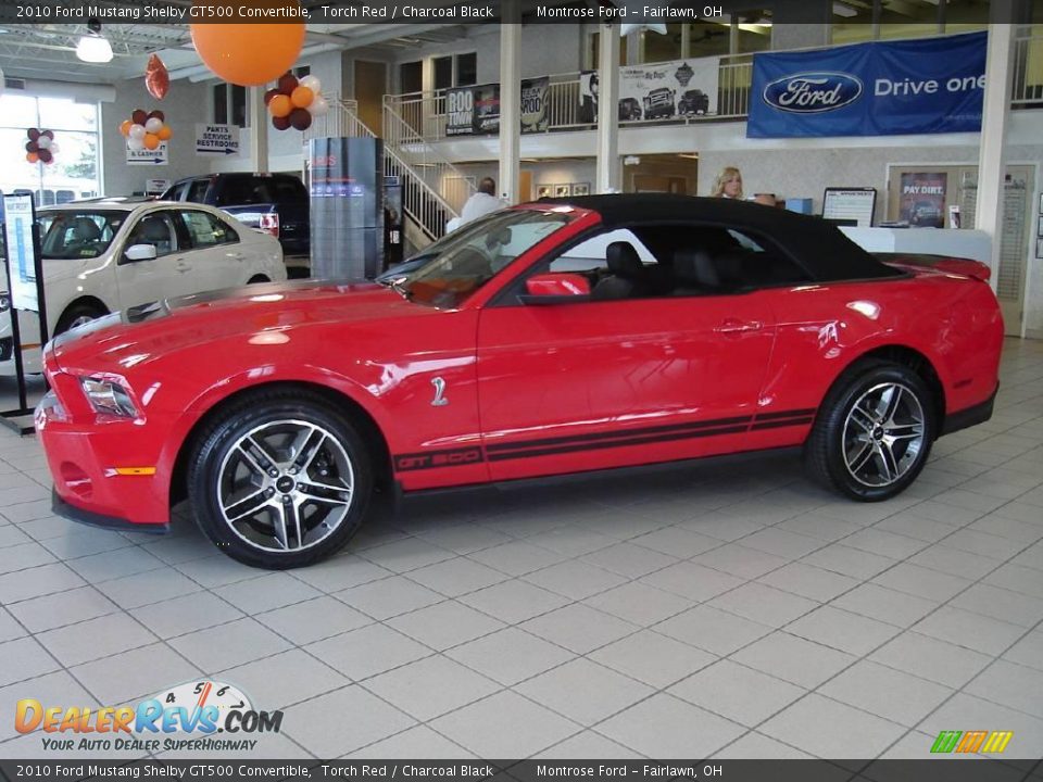 2010 Ford Mustang Shelby GT500 Convertible Torch Red / Charcoal Black Photo #29