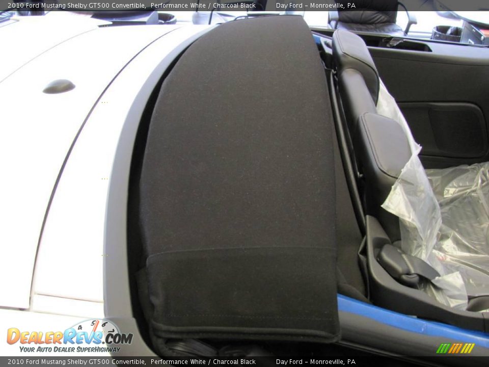 2010 Ford Mustang Shelby GT500 Convertible Performance White / Charcoal Black Photo #9
