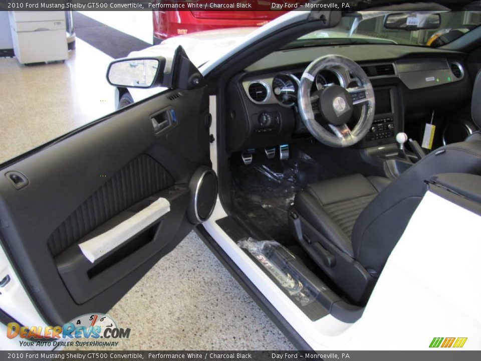 2010 Ford Mustang Shelby GT500 Convertible Performance White / Charcoal Black Photo #14