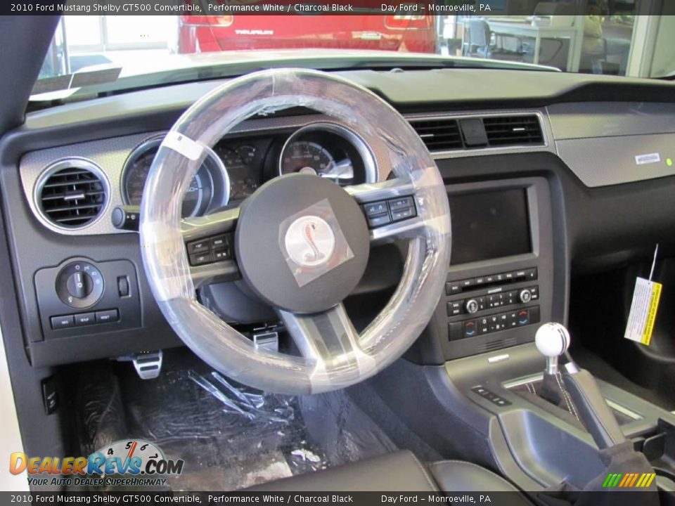 2010 Ford Mustang Shelby GT500 Convertible Performance White / Charcoal Black Photo #15