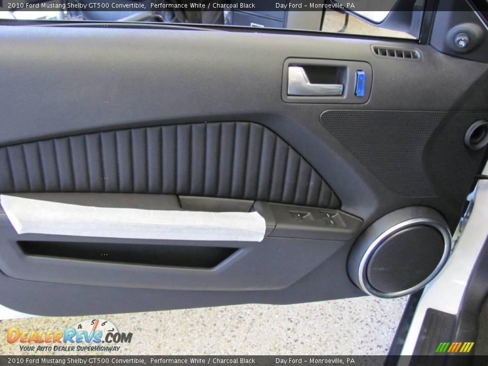 2010 Ford Mustang Shelby GT500 Convertible Performance White / Charcoal Black Photo #16