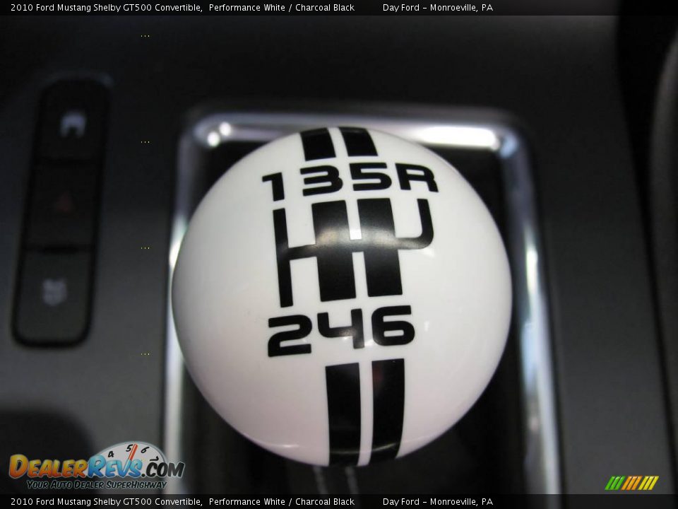 2010 Ford Mustang Shelby GT500 Convertible Performance White / Charcoal Black Photo #23