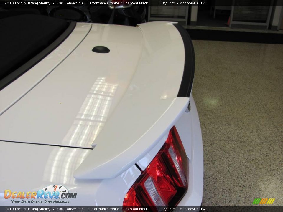 2010 Ford Mustang Shelby GT500 Convertible Performance White / Charcoal Black Photo #30