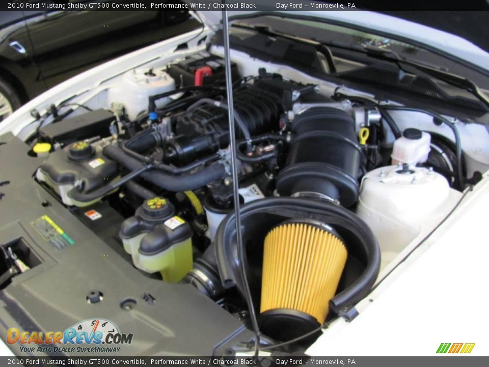 2010 Ford Mustang Shelby GT500 Convertible Performance White / Charcoal Black Photo #32