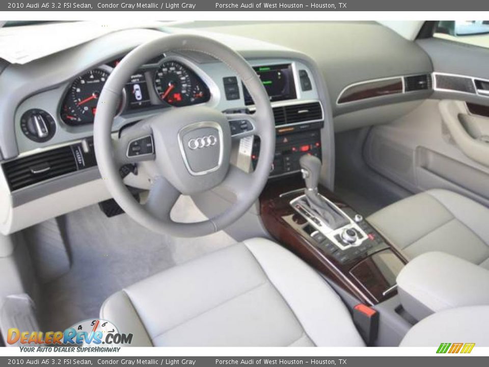 2010 Audi A6 3.2 FSI Sedan Condor Gray Metallic / Light Gray Photo #5