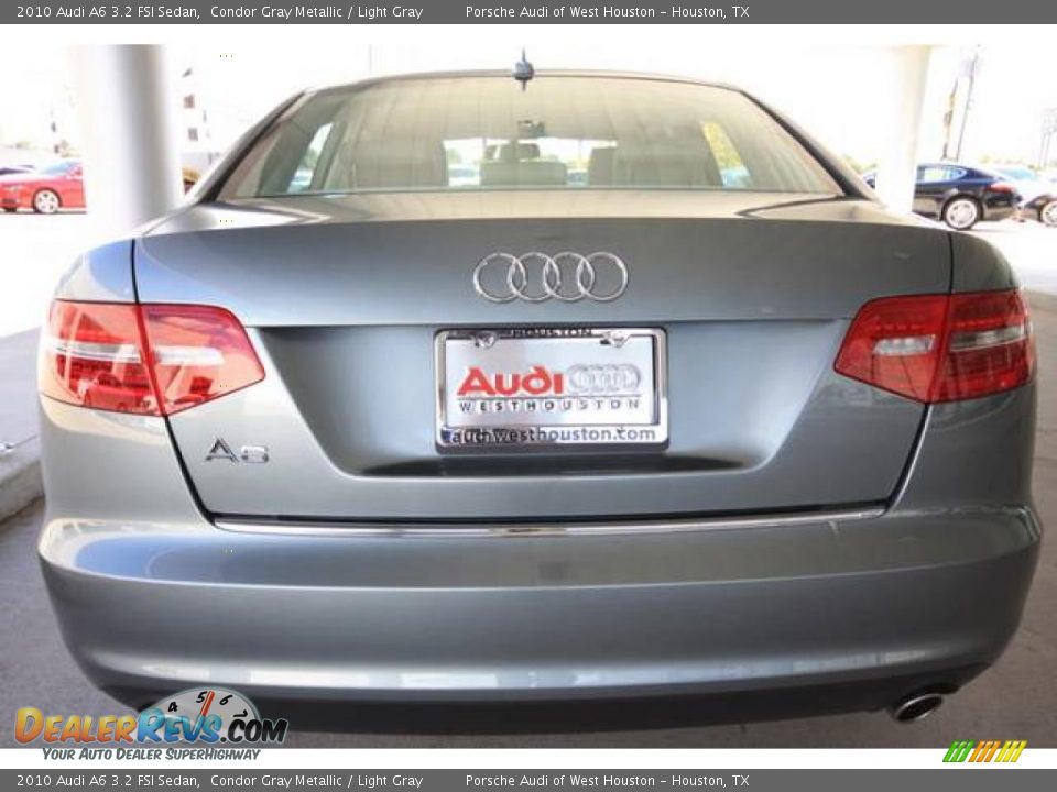 2010 Audi A6 3.2 FSI Sedan Condor Gray Metallic / Light Gray Photo #10