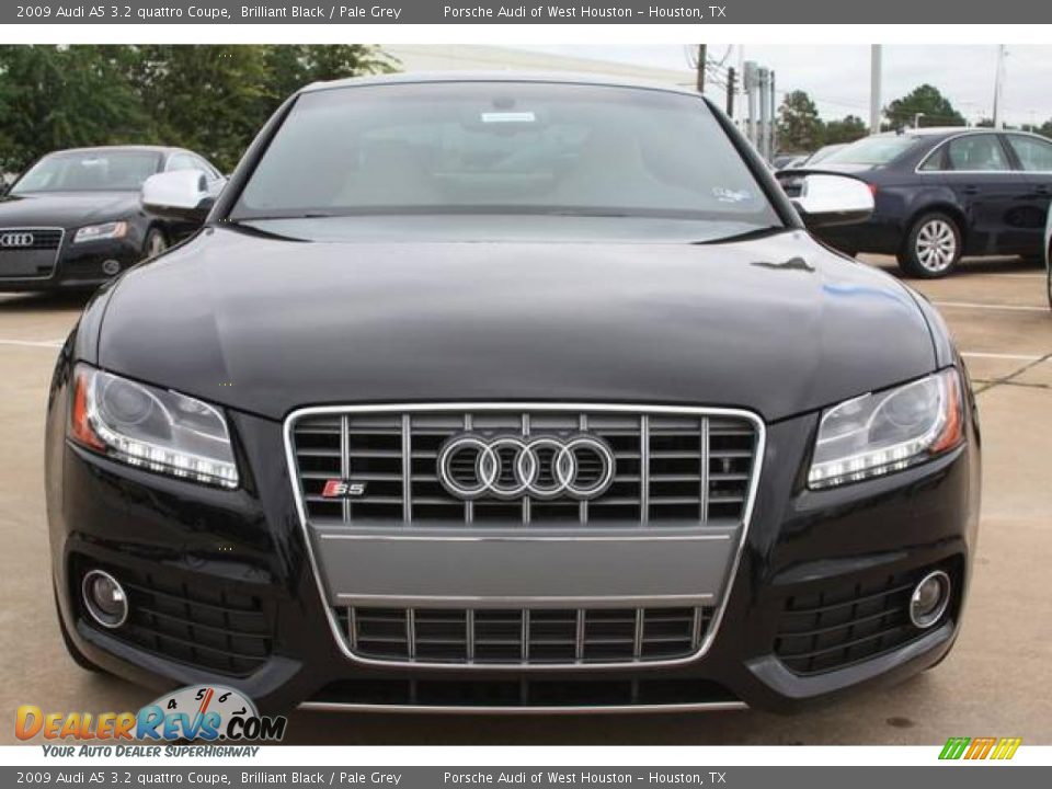 2009 Audi A5 3.2 quattro Coupe Brilliant Black / Pale Grey Photo #3