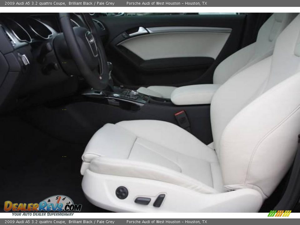 2009 Audi A5 3.2 quattro Coupe Brilliant Black / Pale Grey Photo #10