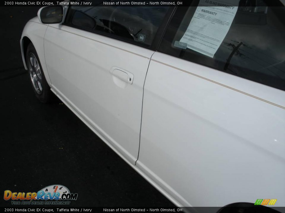 2003 Honda Civic EX Coupe Taffeta White / Ivory Photo #9