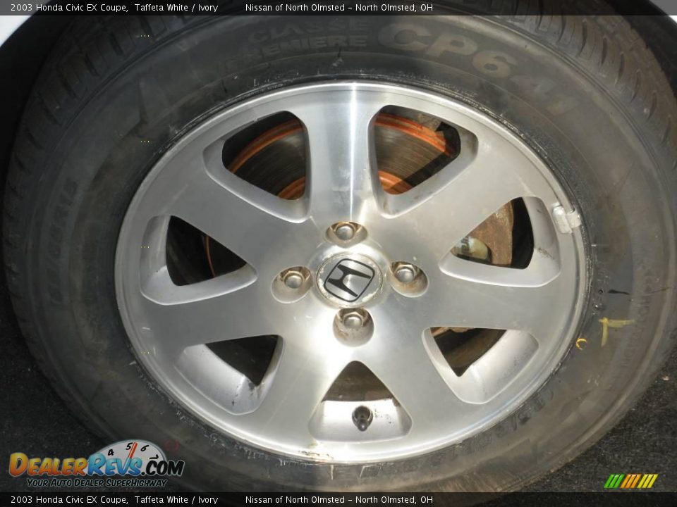 2003 Honda Civic EX Coupe Taffeta White / Ivory Photo #11