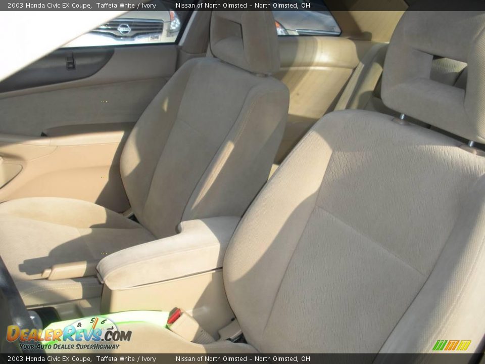 2003 Honda Civic EX Coupe Taffeta White / Ivory Photo #14