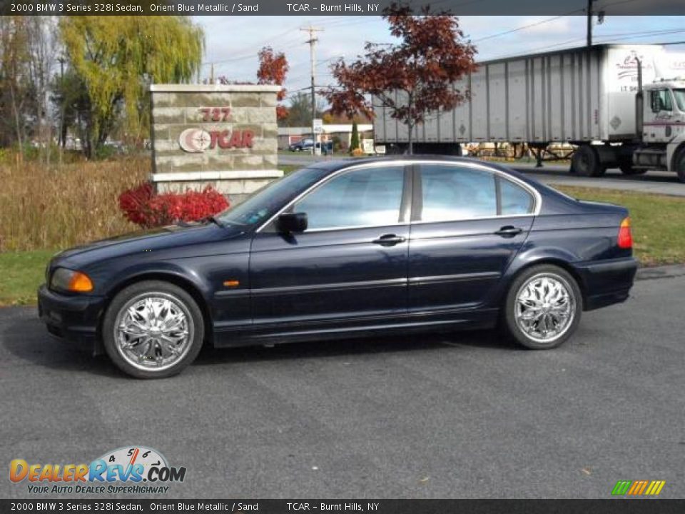 2000 BMW 3 Series 328i Sedan Orient Blue Metallic / Sand Photo #1