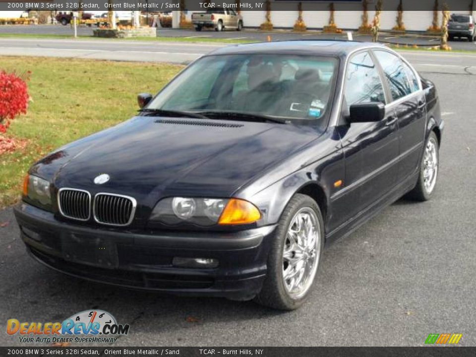 2000 BMW 3 Series 328i Sedan Orient Blue Metallic / Sand Photo #2