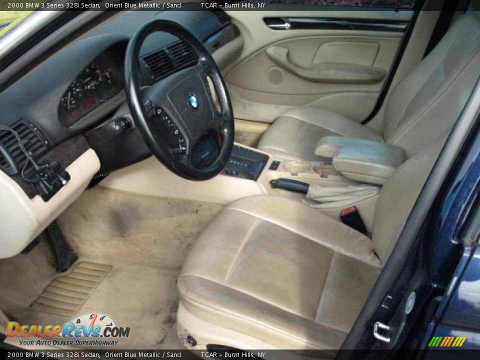 2000 BMW 3 Series 328i Sedan Orient Blue Metallic / Sand Photo #7