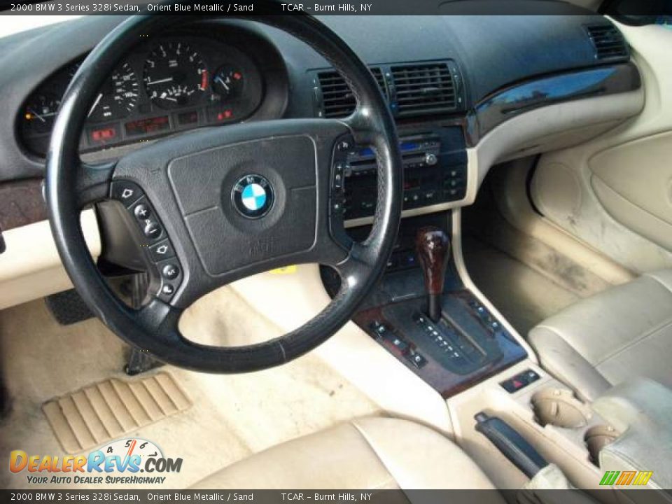 2000 BMW 3 Series 328i Sedan Orient Blue Metallic / Sand Photo #8