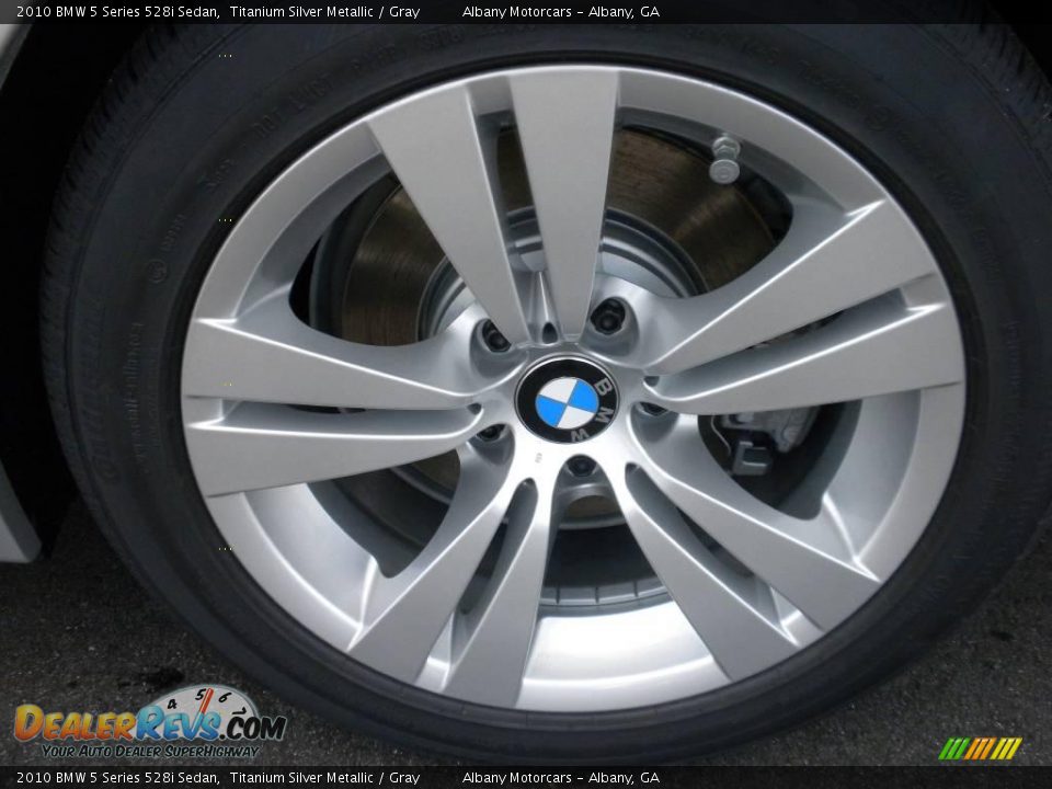 2010 BMW 5 Series 528i Sedan Titanium Silver Metallic / Gray Photo #5