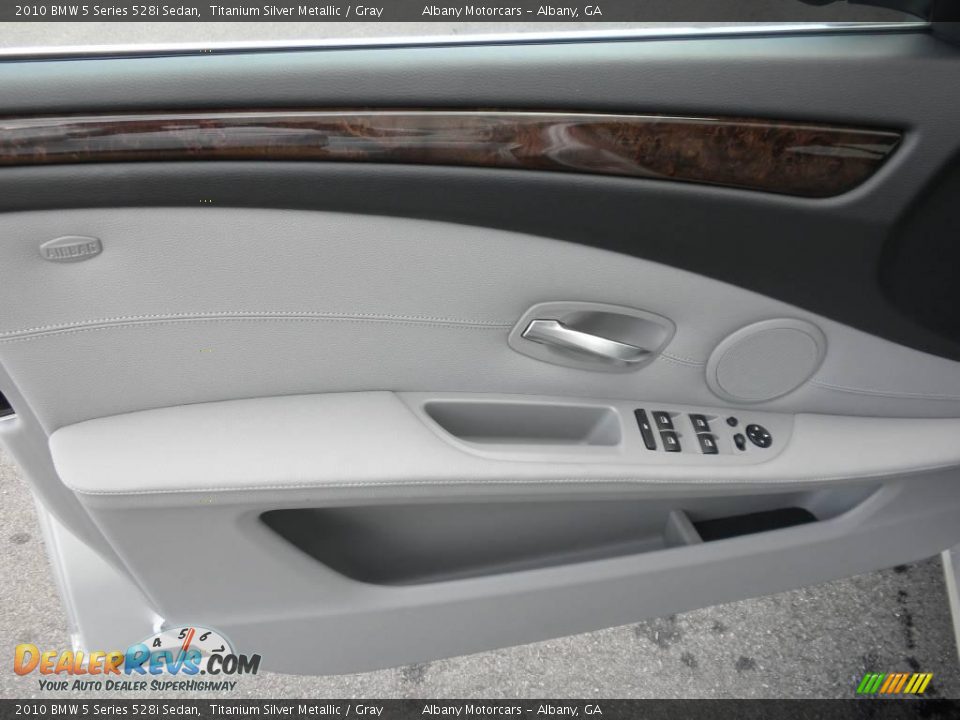 2010 BMW 5 Series 528i Sedan Titanium Silver Metallic / Gray Photo #7