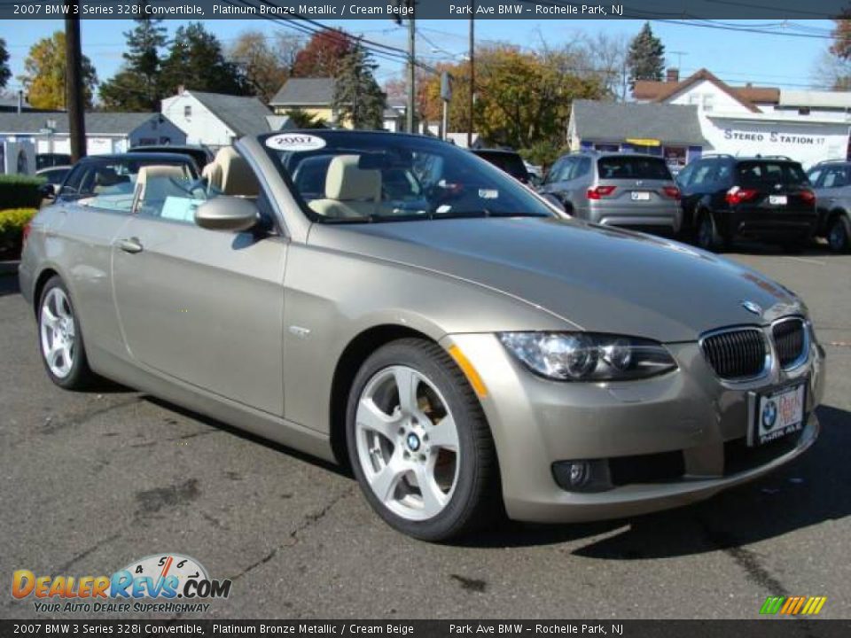 2007 BMW 3 Series 328i Convertible Platinum Bronze Metallic / Cream Beige Photo #3