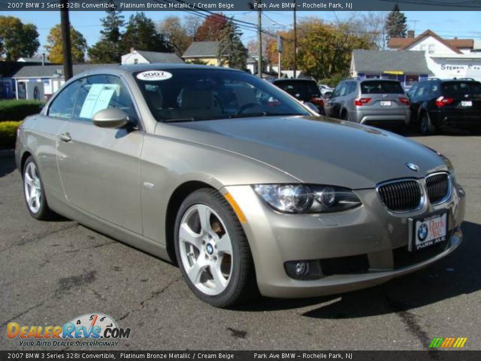 2007 BMW 3 Series 328i Convertible Platinum Bronze Metallic / Cream Beige Photo #4