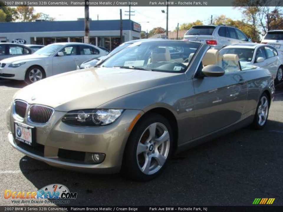 2007 BMW 3 Series 328i Convertible Platinum Bronze Metallic / Cream Beige Photo #6