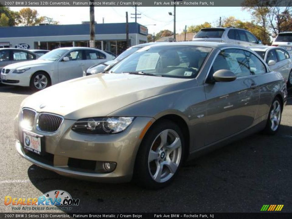 2007 BMW 3 Series 328i Convertible Platinum Bronze Metallic / Cream Beige Photo #7