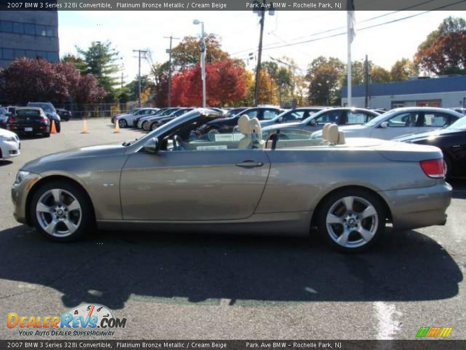 2007 BMW 3 Series 328i Convertible Platinum Bronze Metallic / Cream Beige Photo #8