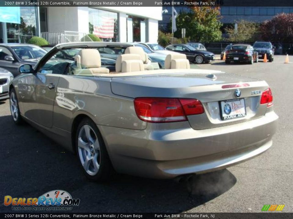 2007 BMW 3 Series 328i Convertible Platinum Bronze Metallic / Cream Beige Photo #10