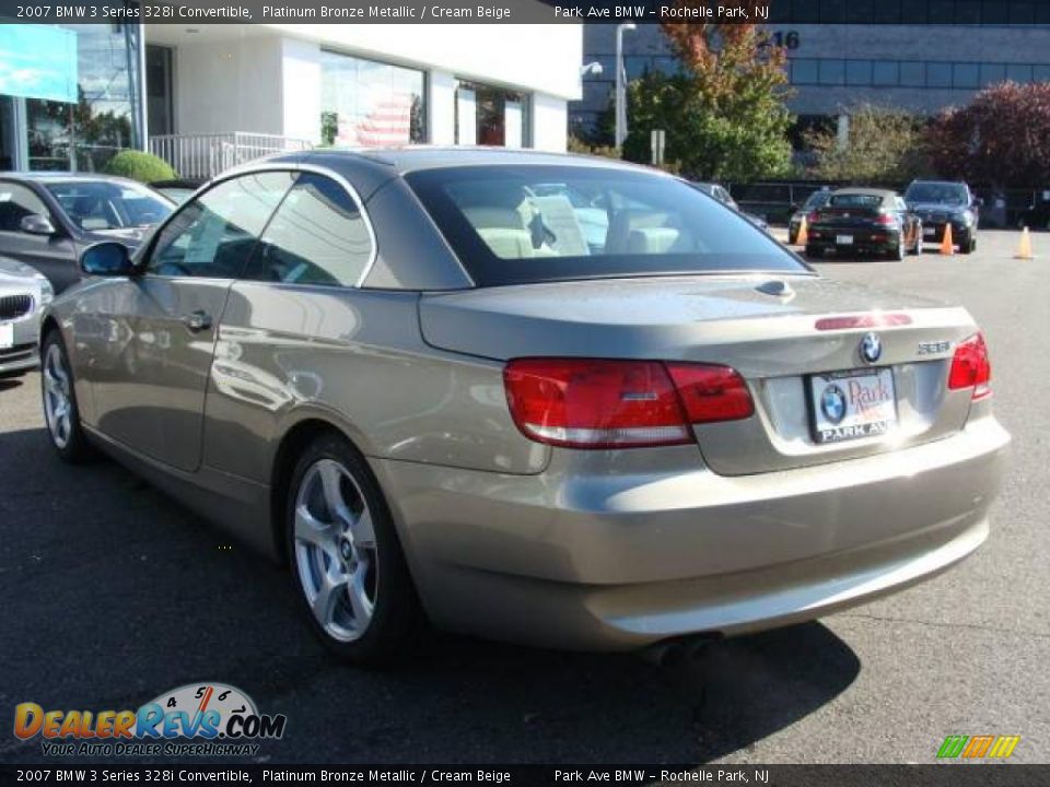 2007 BMW 3 Series 328i Convertible Platinum Bronze Metallic / Cream Beige Photo #11