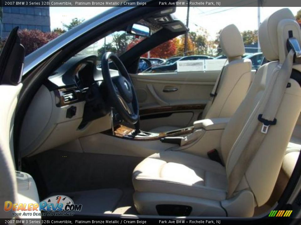 2007 BMW 3 Series 328i Convertible Platinum Bronze Metallic / Cream Beige Photo #13