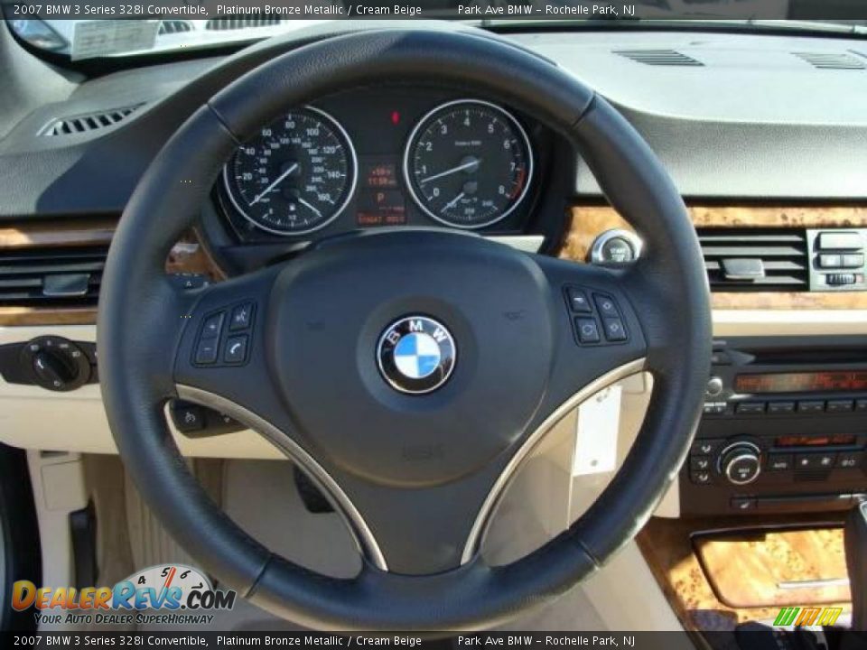 2007 BMW 3 Series 328i Convertible Platinum Bronze Metallic / Cream Beige Photo #15
