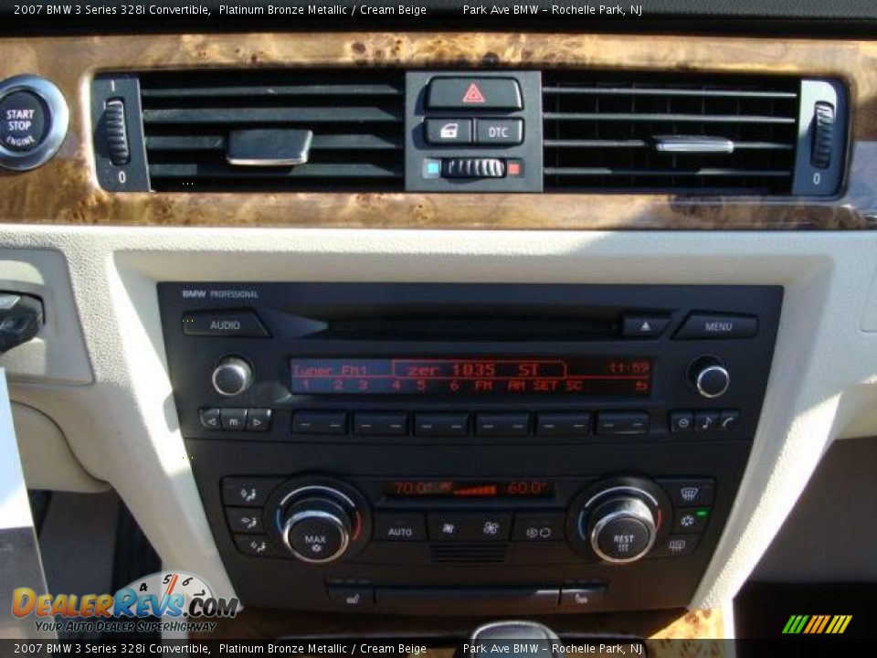 2007 BMW 3 Series 328i Convertible Platinum Bronze Metallic / Cream Beige Photo #16