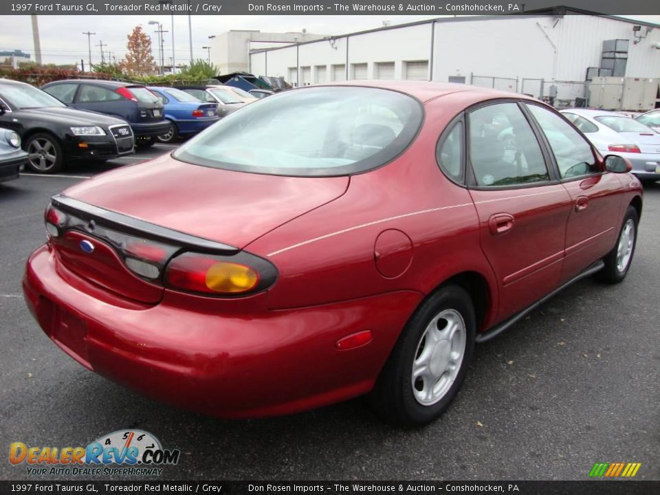 1997 Ford Taurus GL Toreador Red Metallic / Grey Photo #7