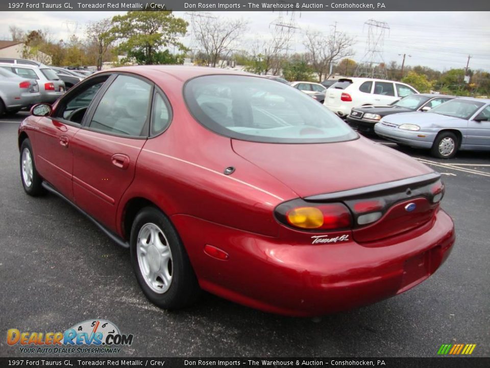 1997 Ford Taurus GL Toreador Red Metallic / Grey Photo #9