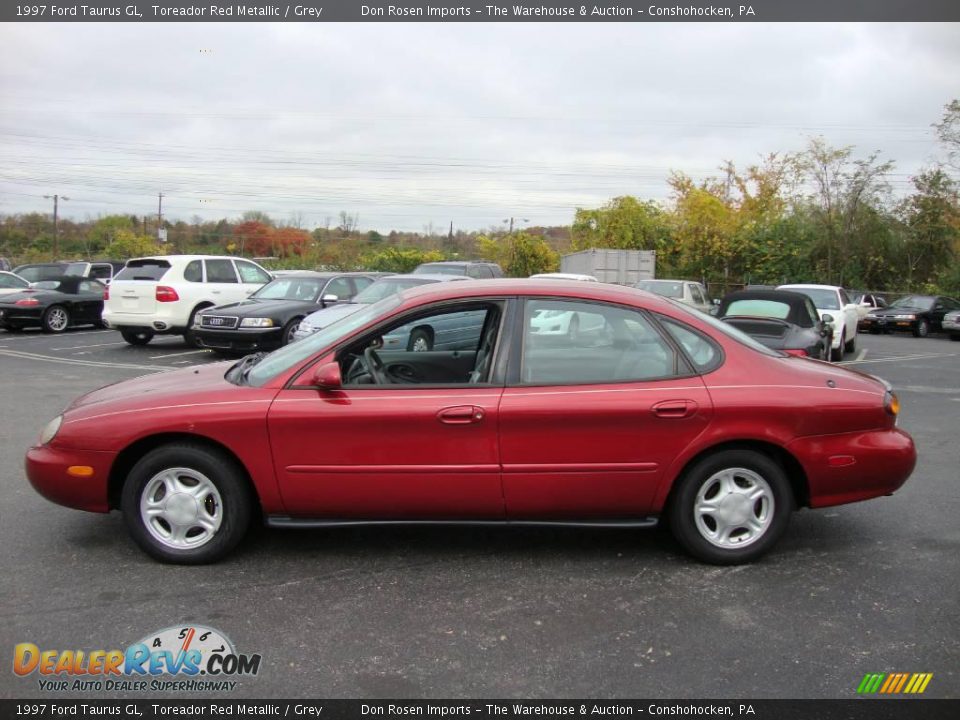 1997 Ford Taurus GL Toreador Red Metallic / Grey Photo #10