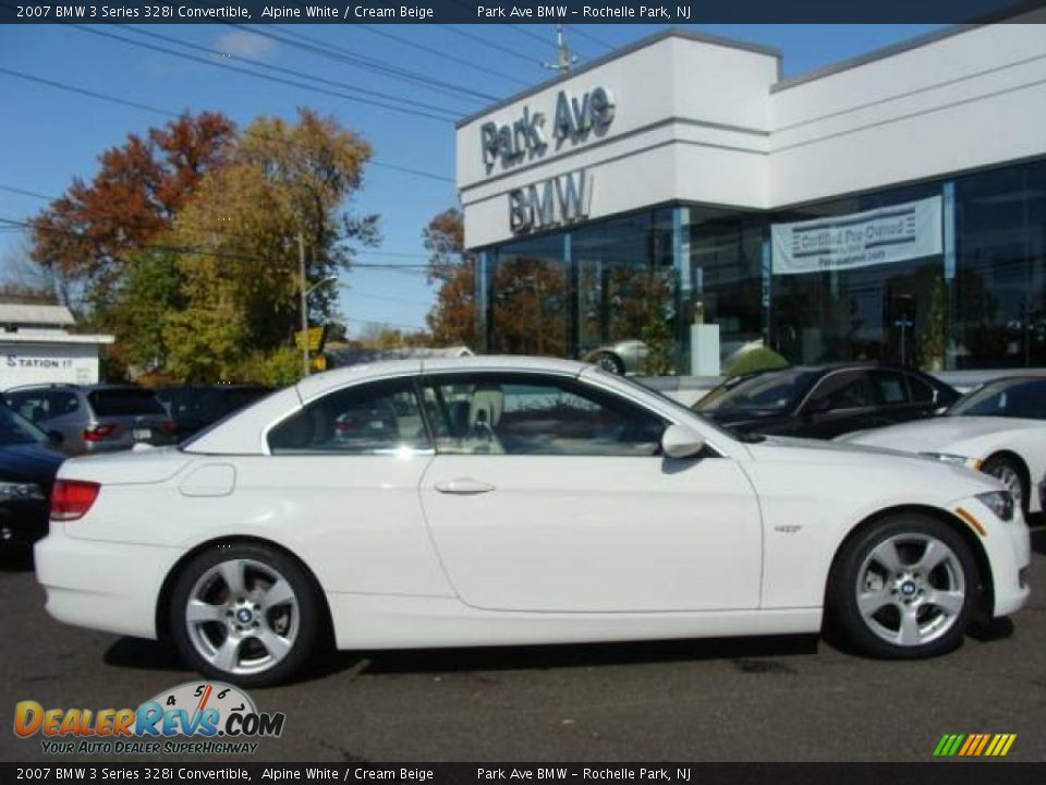2007 BMW 3 Series 328i Convertible Alpine White / Cream Beige Photo #2