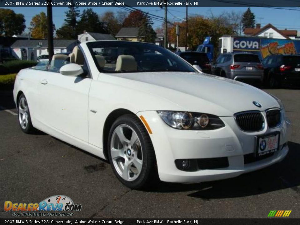 2007 BMW 3 Series 328i Convertible Alpine White / Cream Beige Photo #3