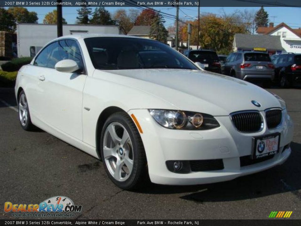 2007 BMW 3 Series 328i Convertible Alpine White / Cream Beige Photo #4