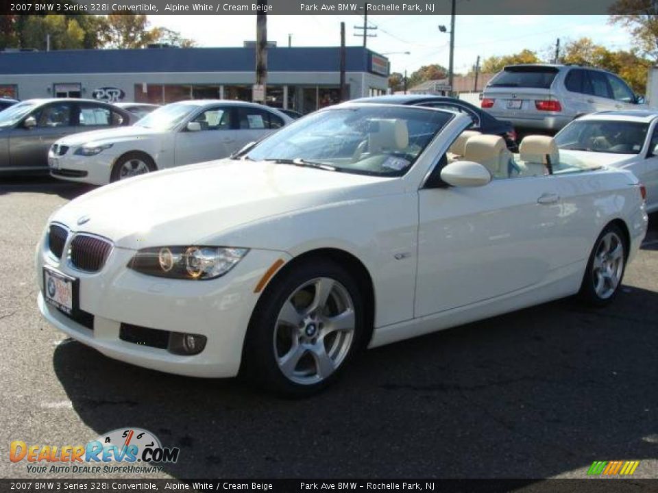 2007 BMW 3 Series 328i Convertible Alpine White / Cream Beige Photo #6