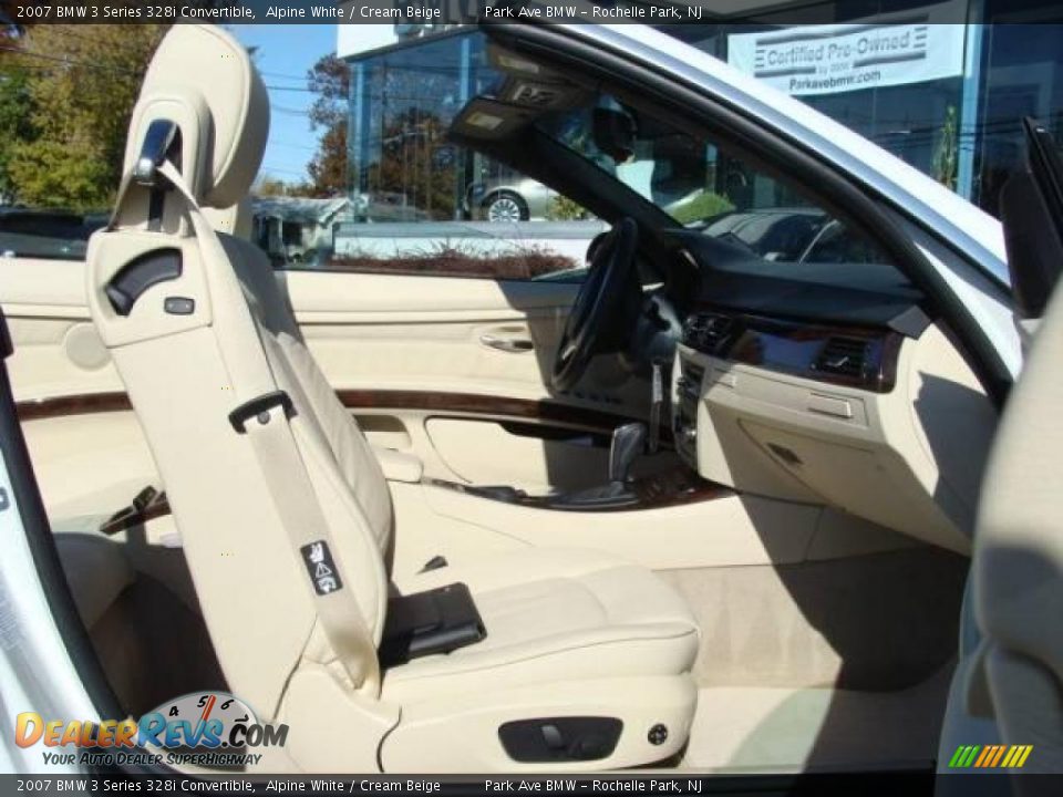 2007 BMW 3 Series 328i Convertible Alpine White / Cream Beige Photo #7