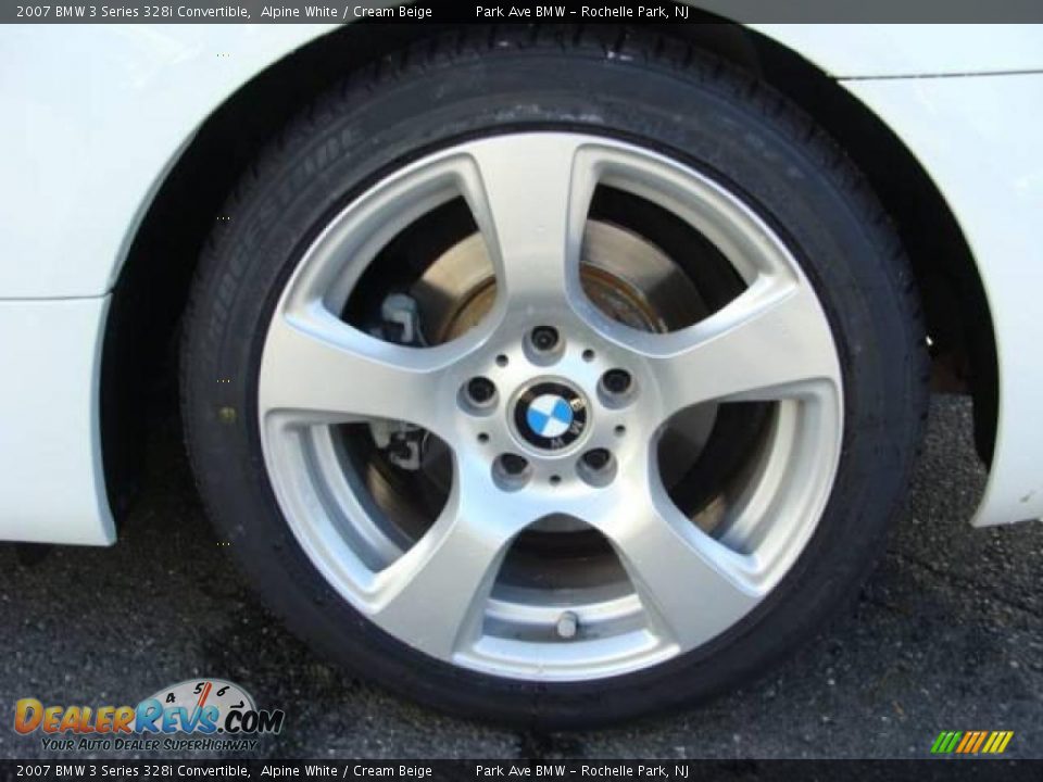 2007 BMW 3 Series 328i Convertible Alpine White / Cream Beige Photo #9