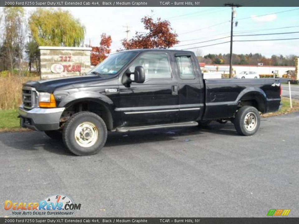 2000 Ford F250 Super Duty XLT Extended Cab 4x4 Black / Medium Graphite Photo #1